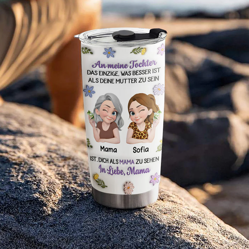 Verbundene Cartoonfiguren - Personalisierter Tumbler mit 3D-Aufblaseffekt - Image 4