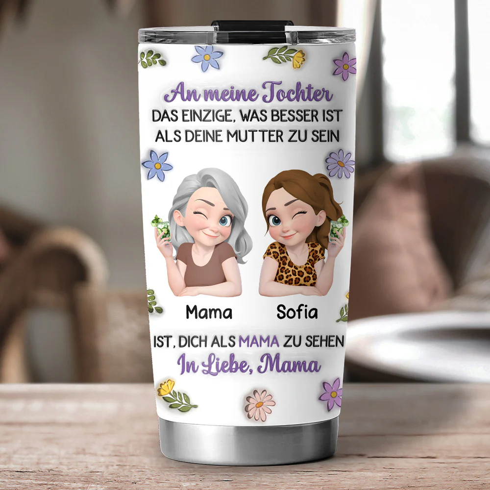 Verbundene Cartoonfiguren - Personalisierter Tumbler mit 3D-Aufblaseffekt - Image 5