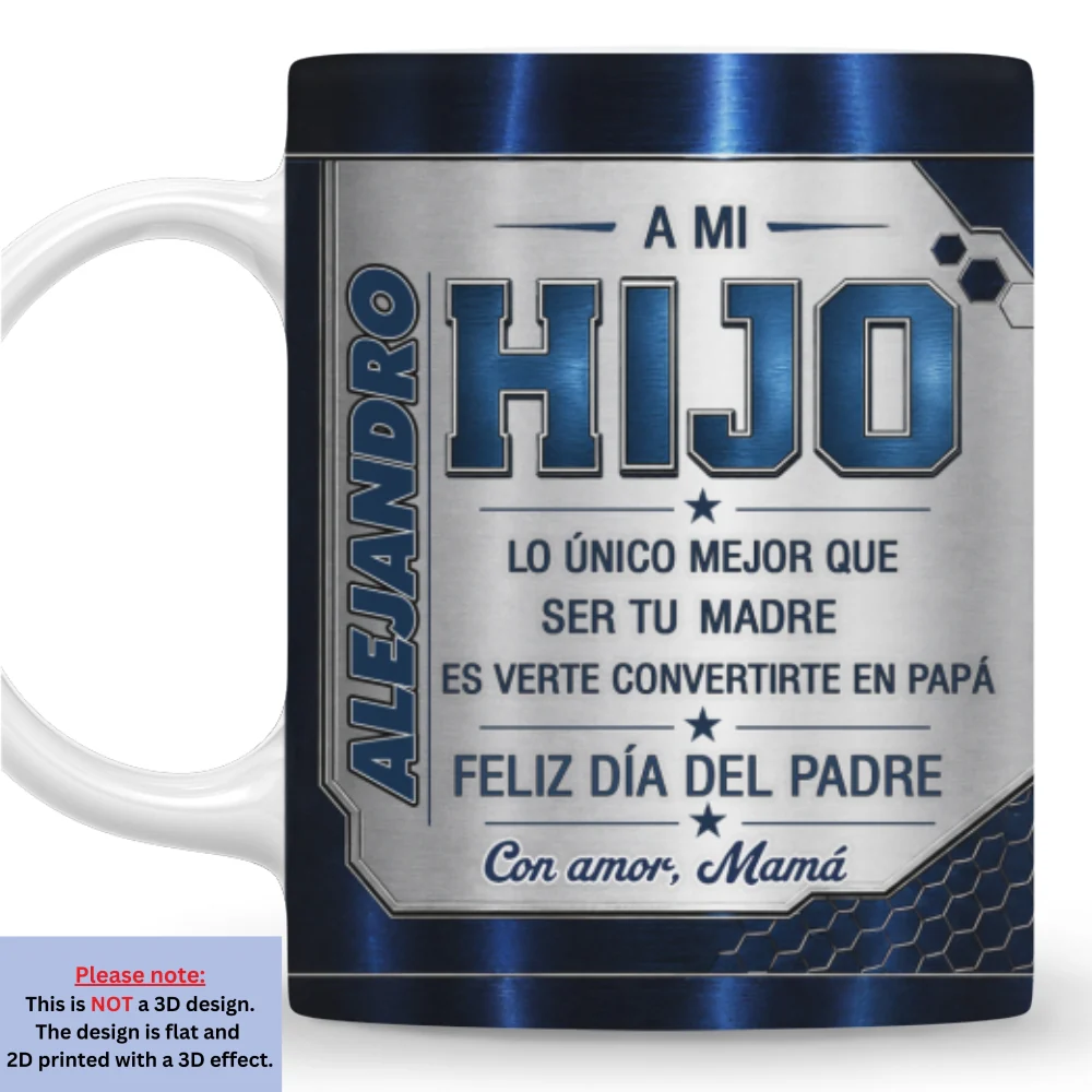 Verte Ser Papá - Taza Personalizada con Efecto 3D Inflado - Image 8