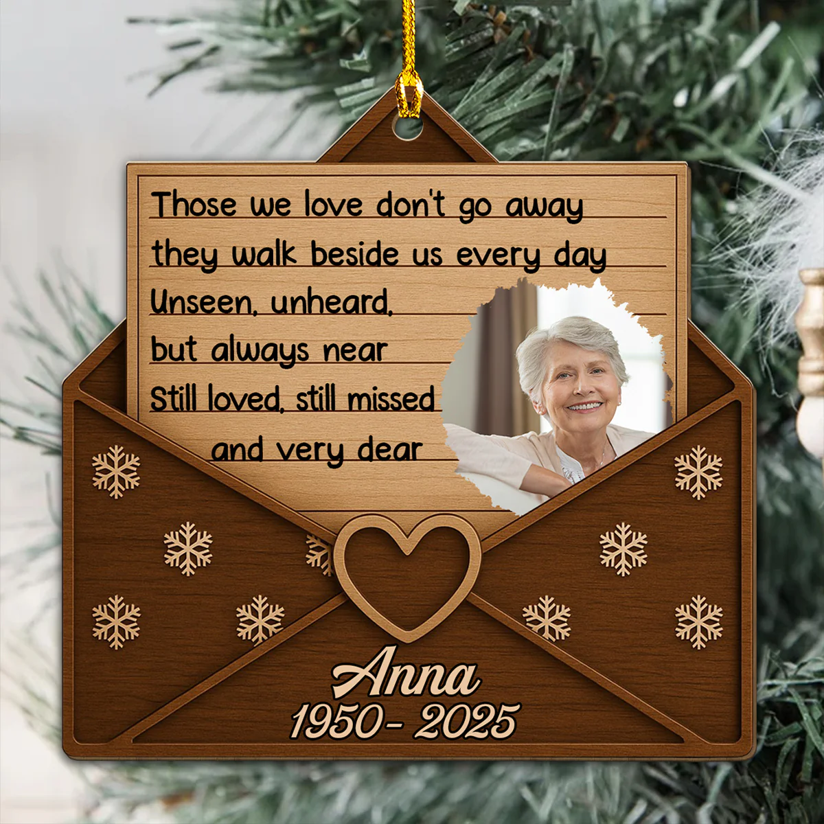 Very Dear - Personalized Custom Wood Ornament - Image 2