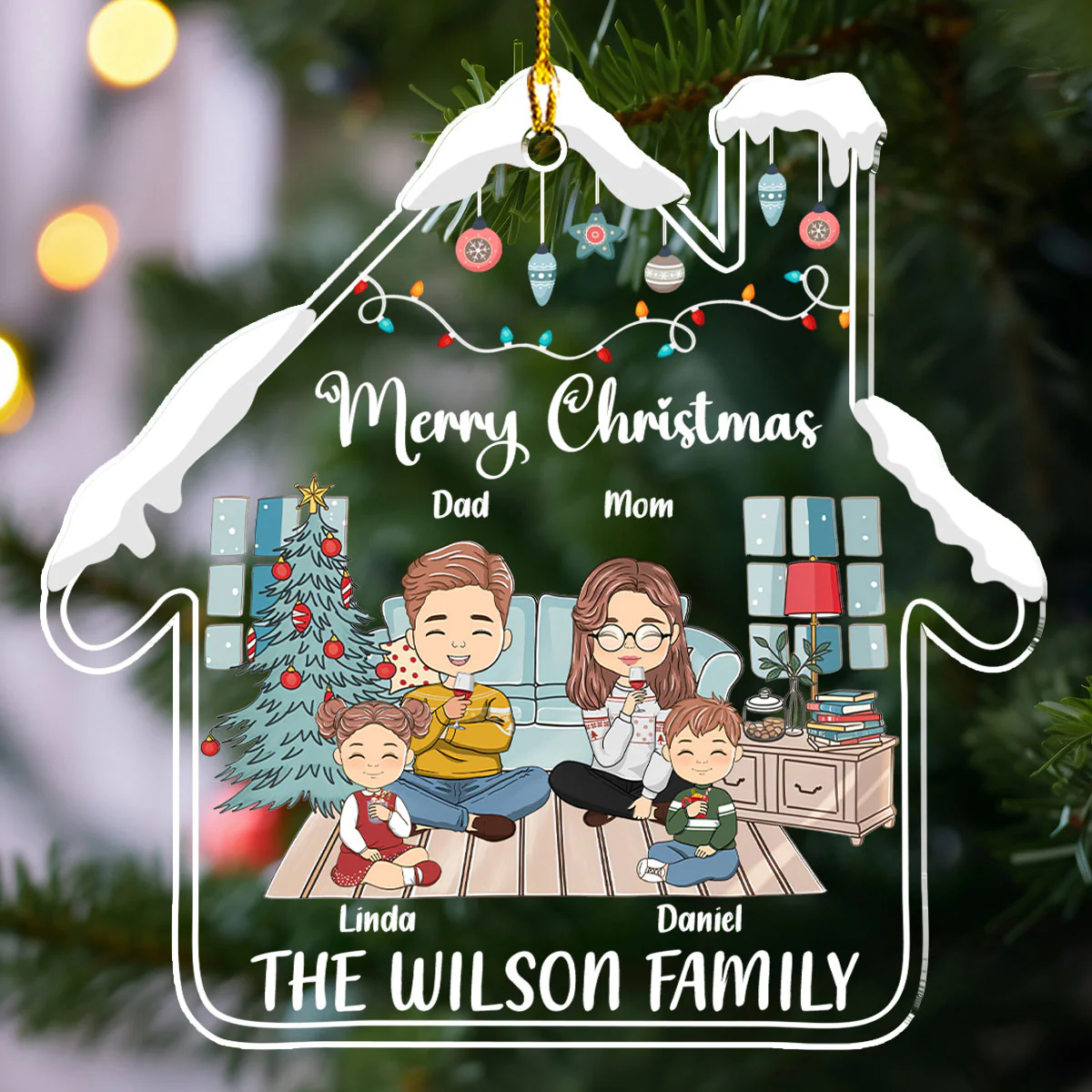 Very Merry Christmas - Personalized Custom Acrylic Ornament - Image 4