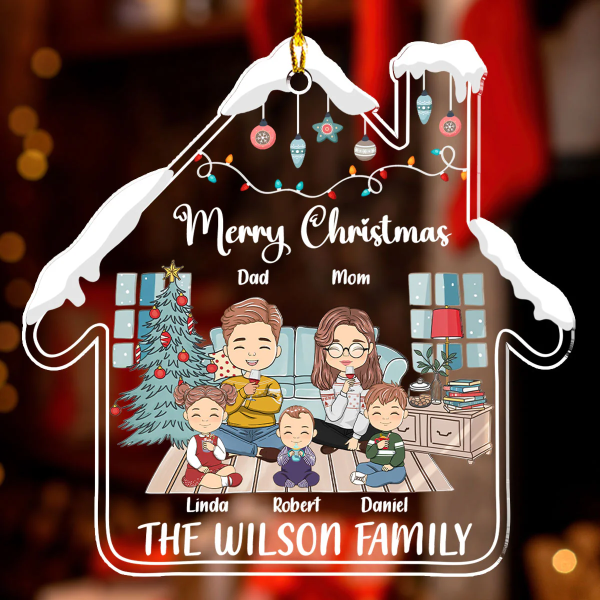 Very Merry Christmas - Personalized Custom Acrylic Ornament - Image 5
