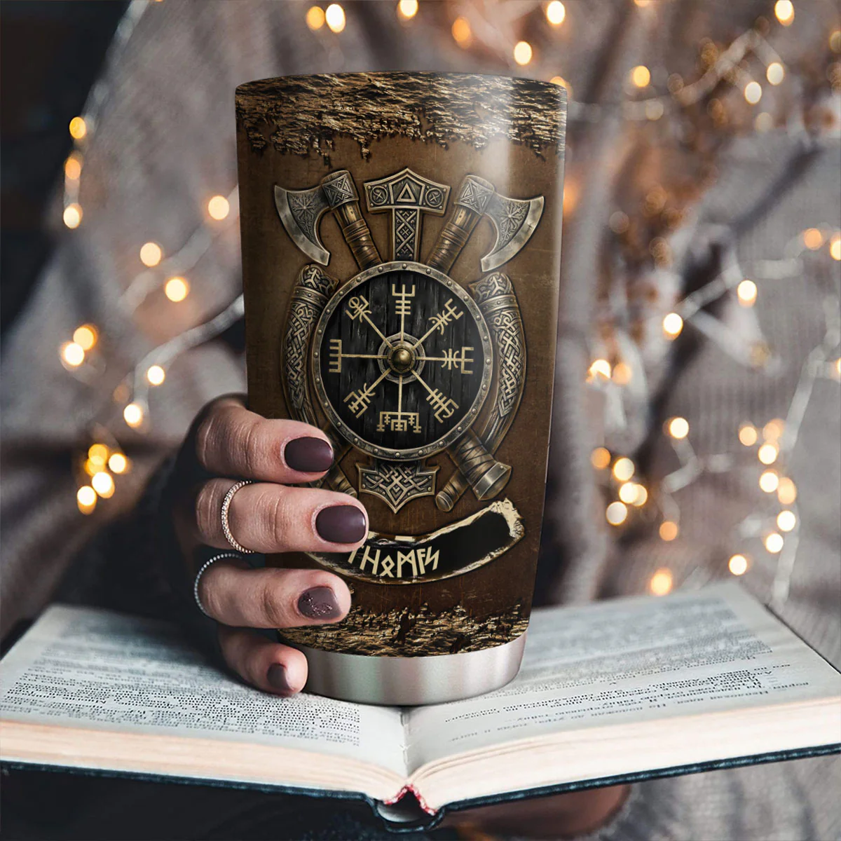 Viking Name In Futhark Runes - Personalized Custom Tumbler - Image 4