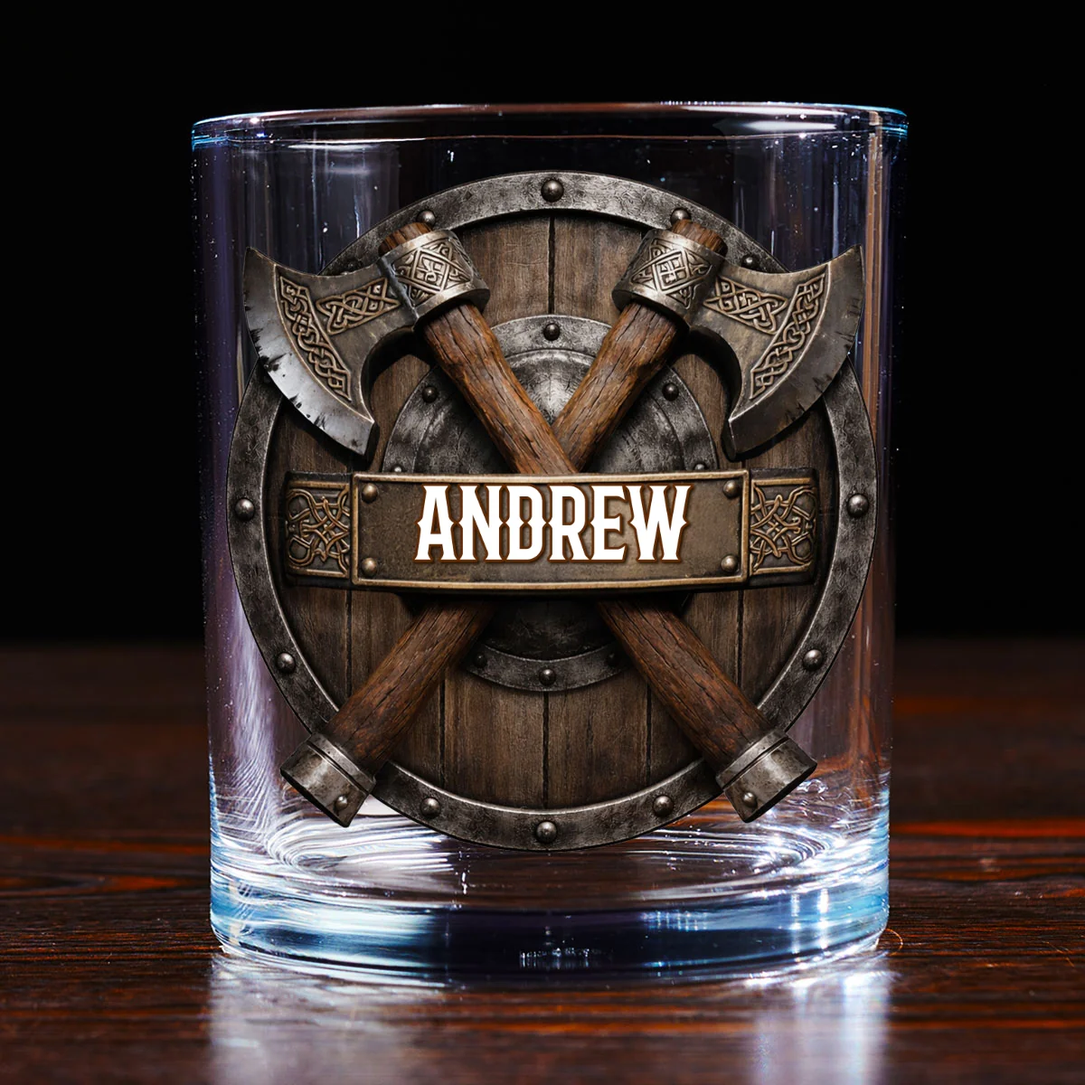 Viking Warrior Shield - Personalized Custom Whiskey Glass - Image 6