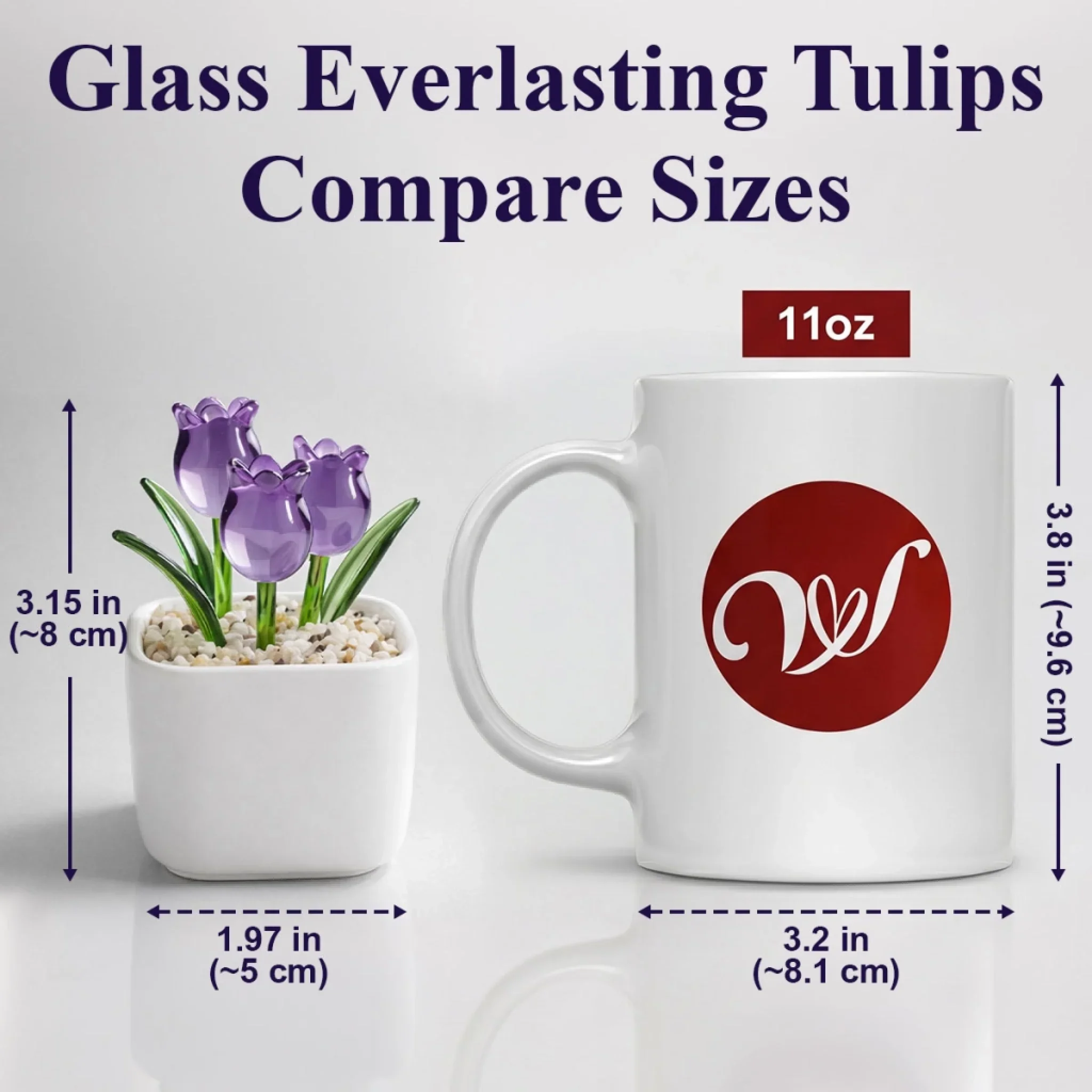 Vintage Couple Photo 2 - Personalized Custom Glass Everlasting Tulips - Image 4