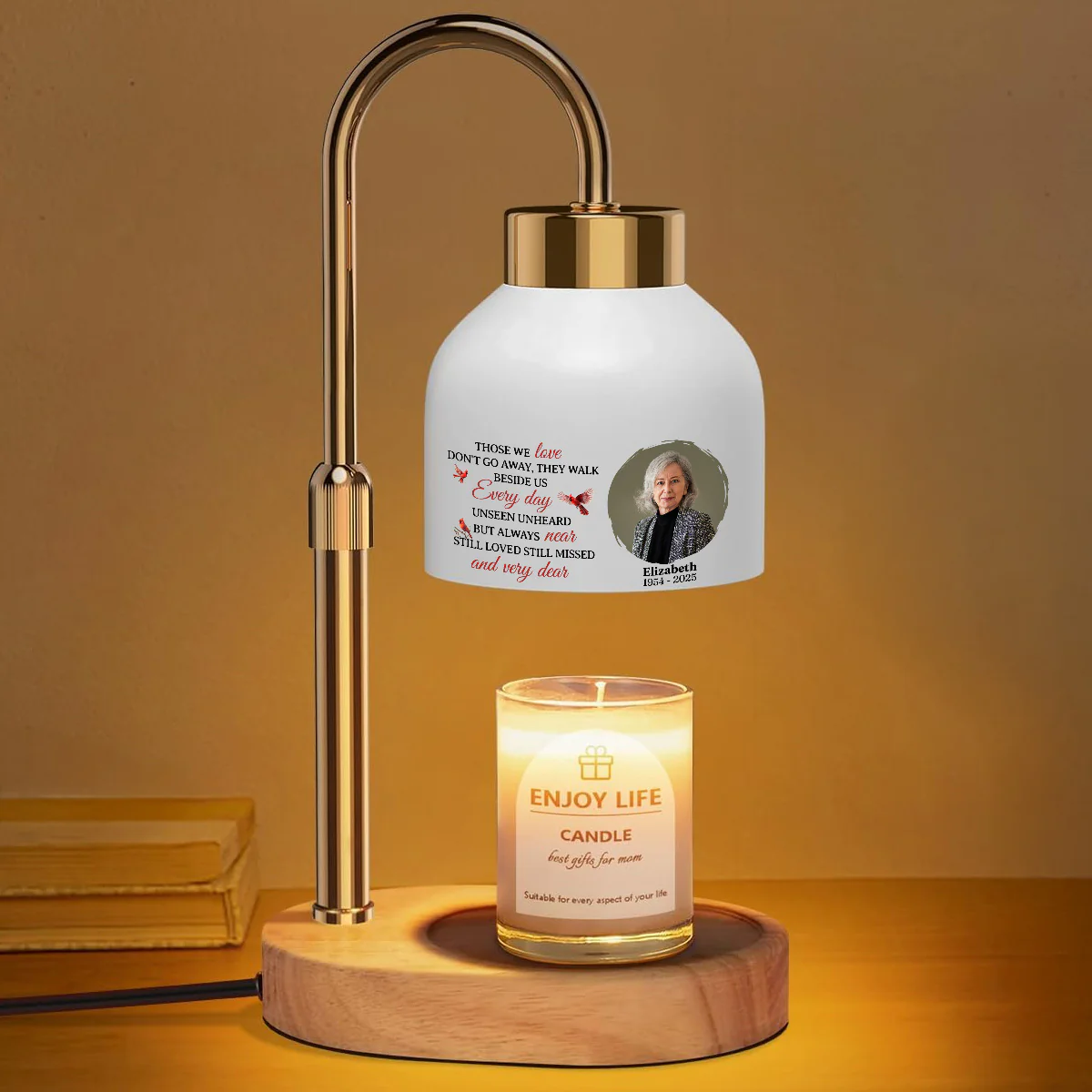 Walk Beside Us - Personalized Custom Candle Warmer Lamp - Image 2