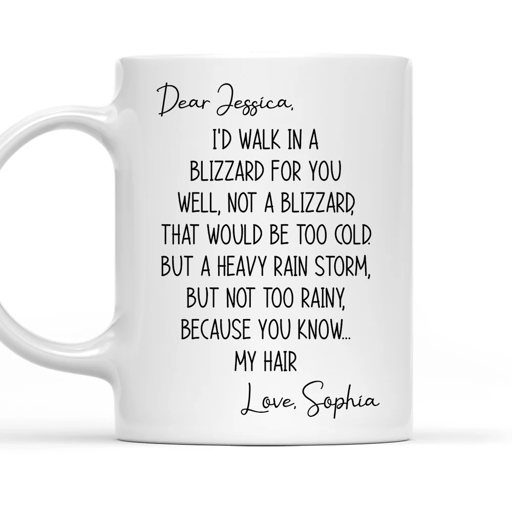 Walk In A Blizzard - Personalized Custom Coffee Mug