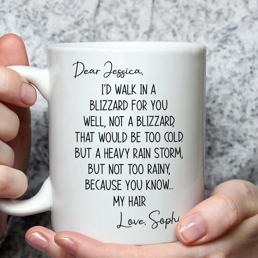 Walk In A Blizzard - Personalized Custom Coffee Mug - Image 2