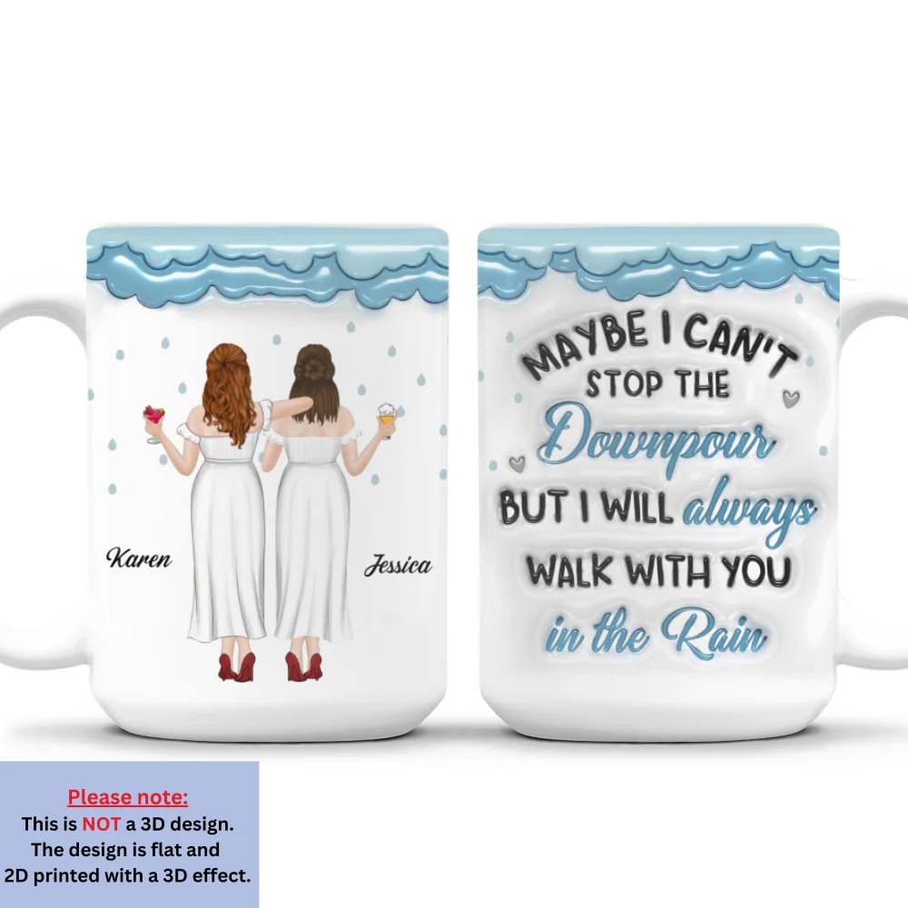 Walk With You In The Rain - Personalized Custom 3D Inflated Effect Mug - Image 7