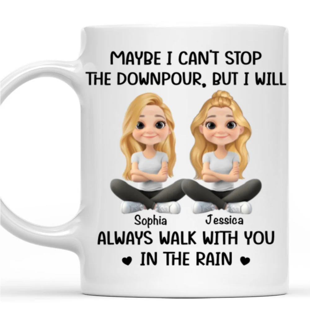 Walk With You In The Rain - Personalized Custom Coffee Mug - Image 6