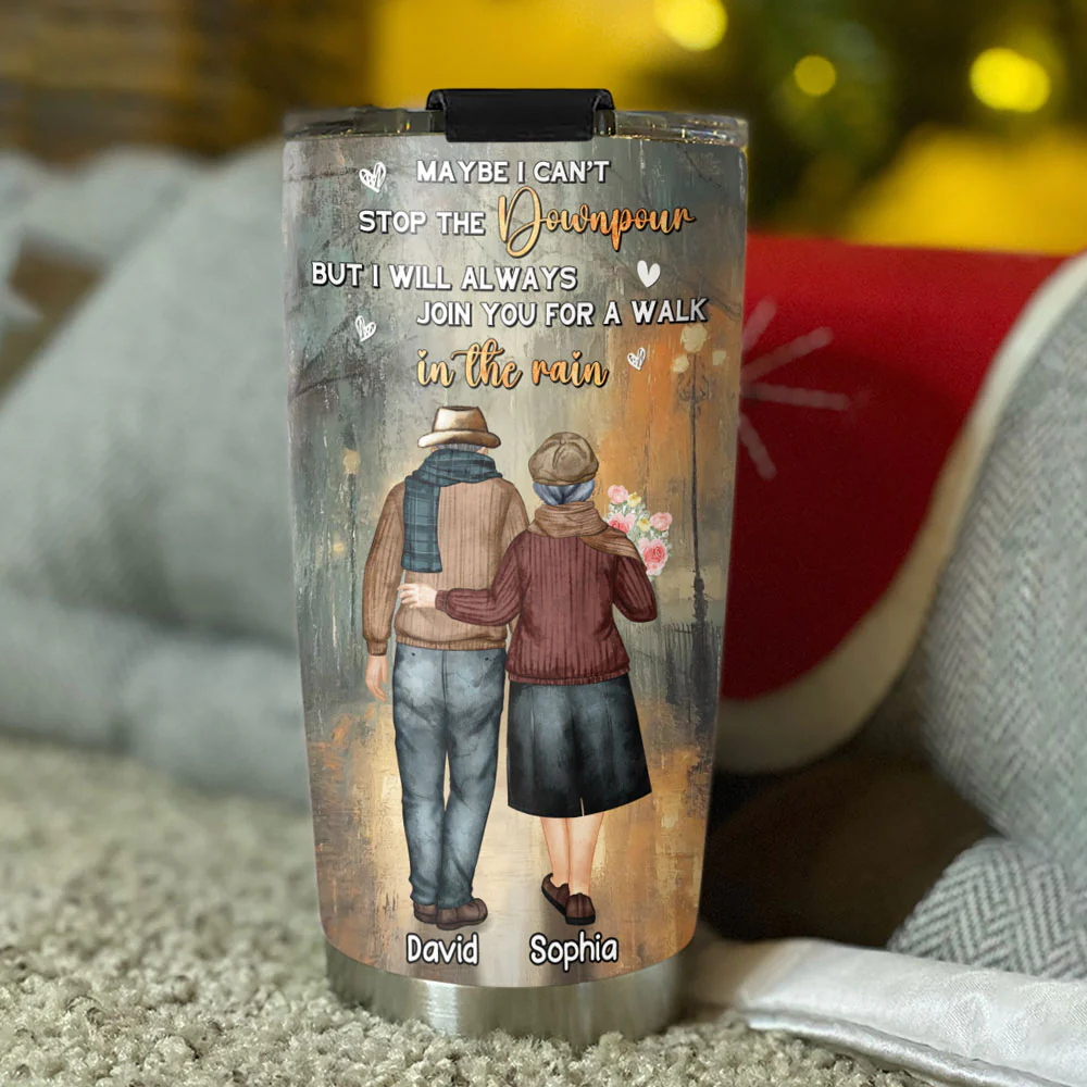 Walk With You In The Rain - Personalized Custom Tumbler - Image 4