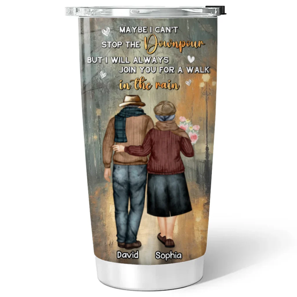 Walk With You In The Rain - Personalized Custom Tumbler - Image 5