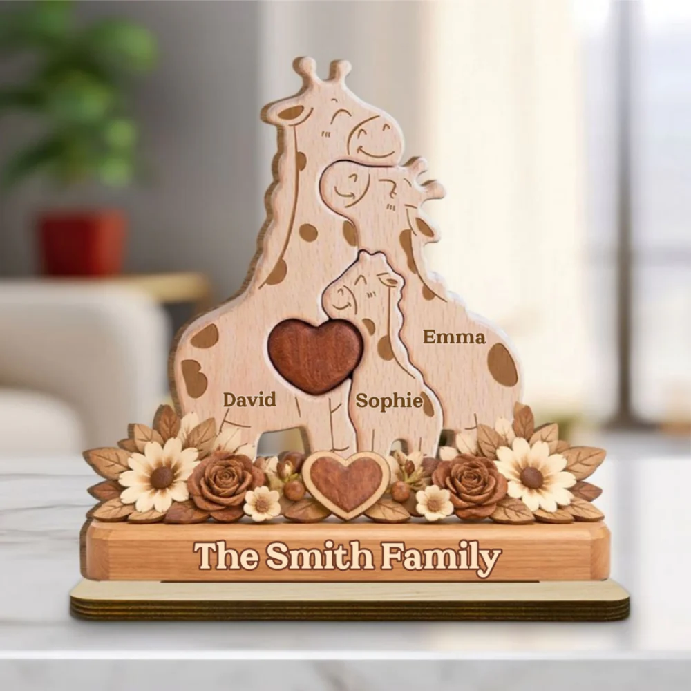 Warm Hug - Personalized Custom 2-Layer Wood Plaque With Flat Base - Image 6
