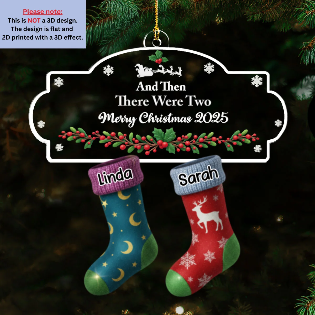 Warm Wishes Family - Personalized Custom Acrylic Ornament - Image 6