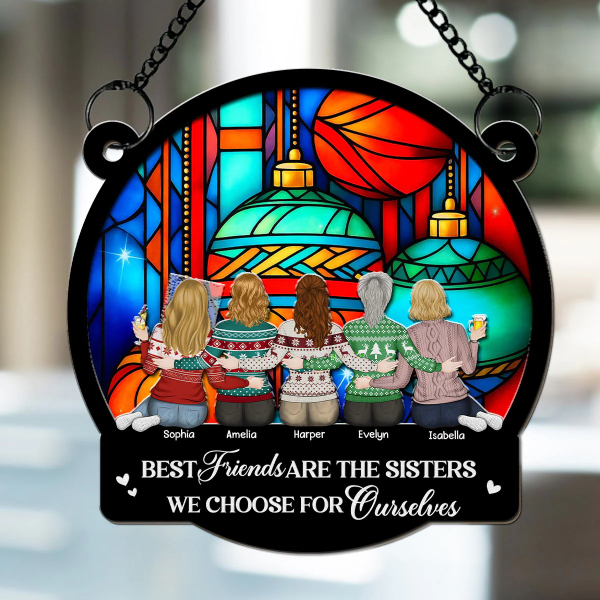 Warm Wishes From Your Bestie - Personalized Custom Suncatcher - Image 3