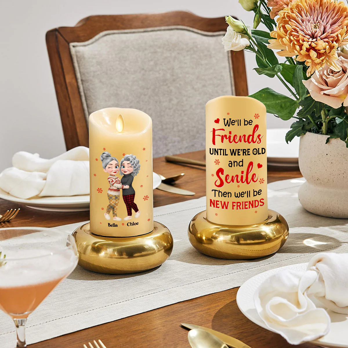 Warm Wishes - Personalized Custom LED Candle - Image 4