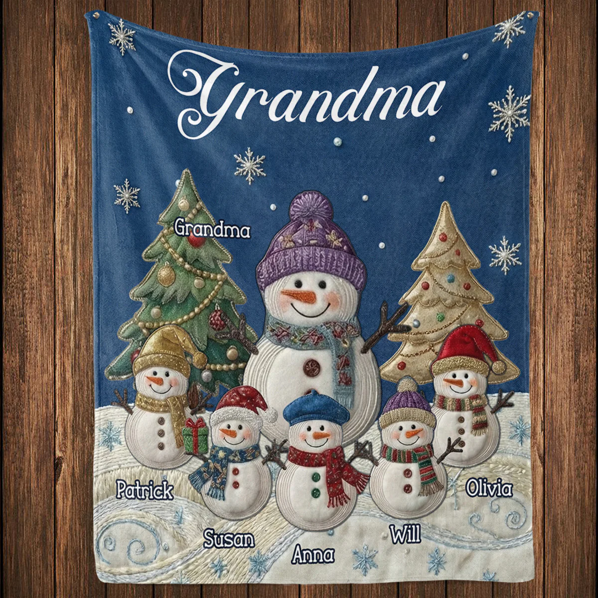Warmth From Grandma - Personalized Custom Fleece Blanket - Image 3