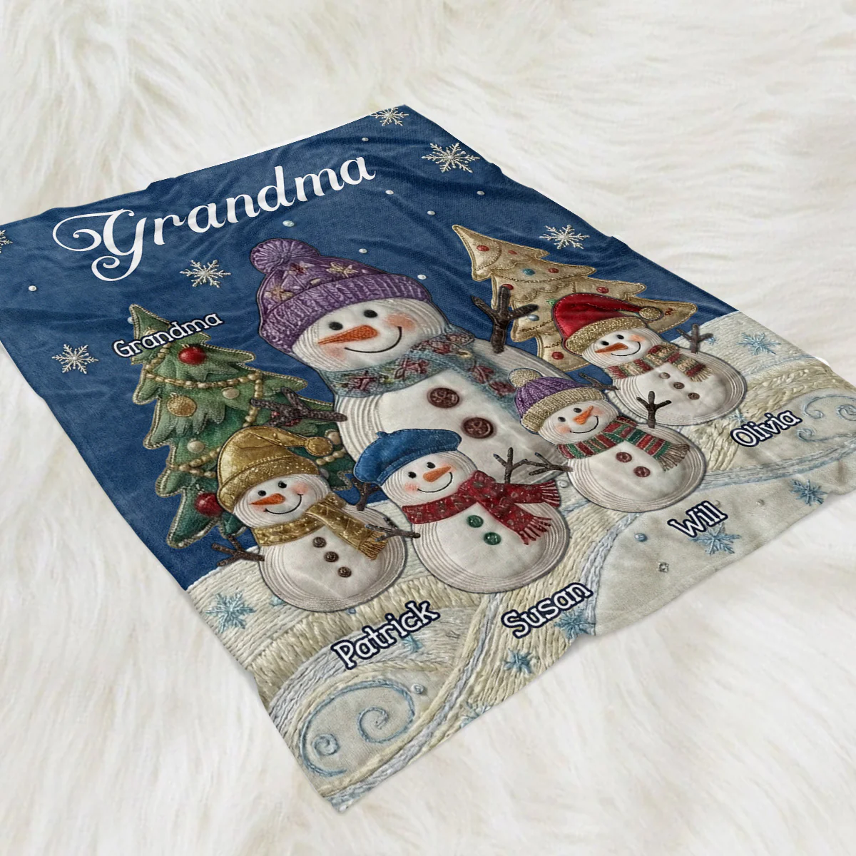 Warmth From Grandma - Personalized Custom Fleece Blanket - Image 4