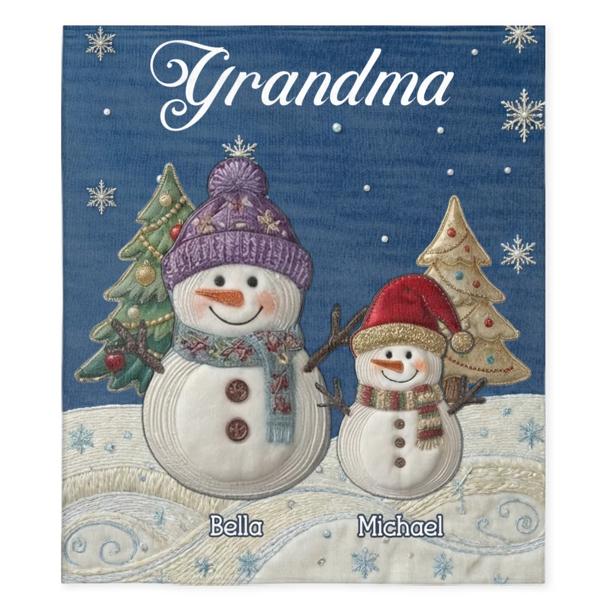 Warmth From Grandma - Personalized Custom Fleece Blanket - Image 5
