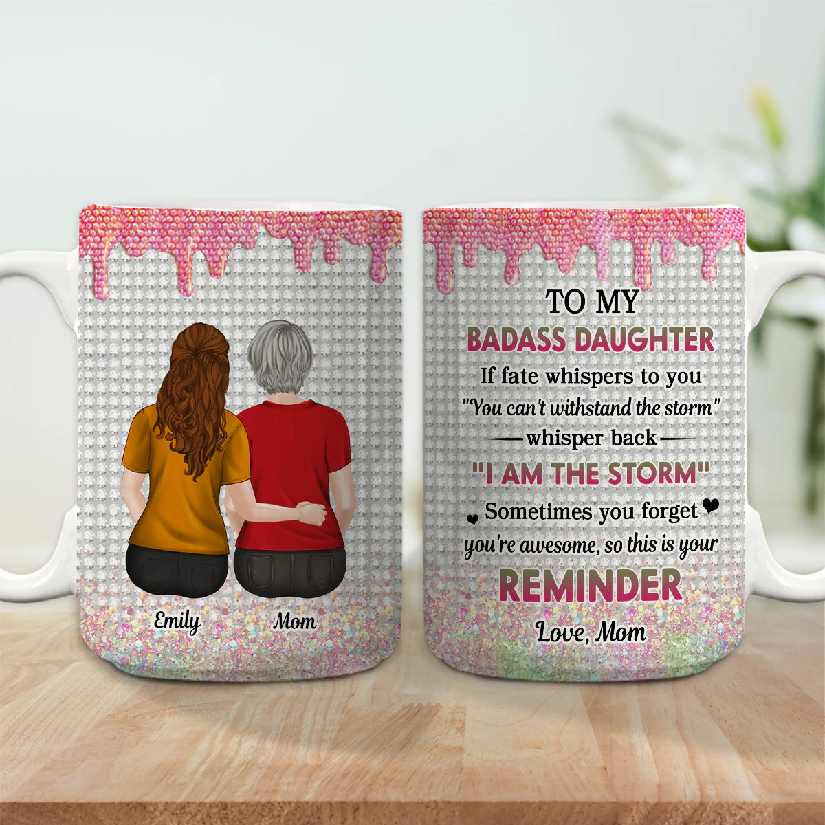 Warrior Granddaughter - Personalized Custom Coffee Mug - Image 7