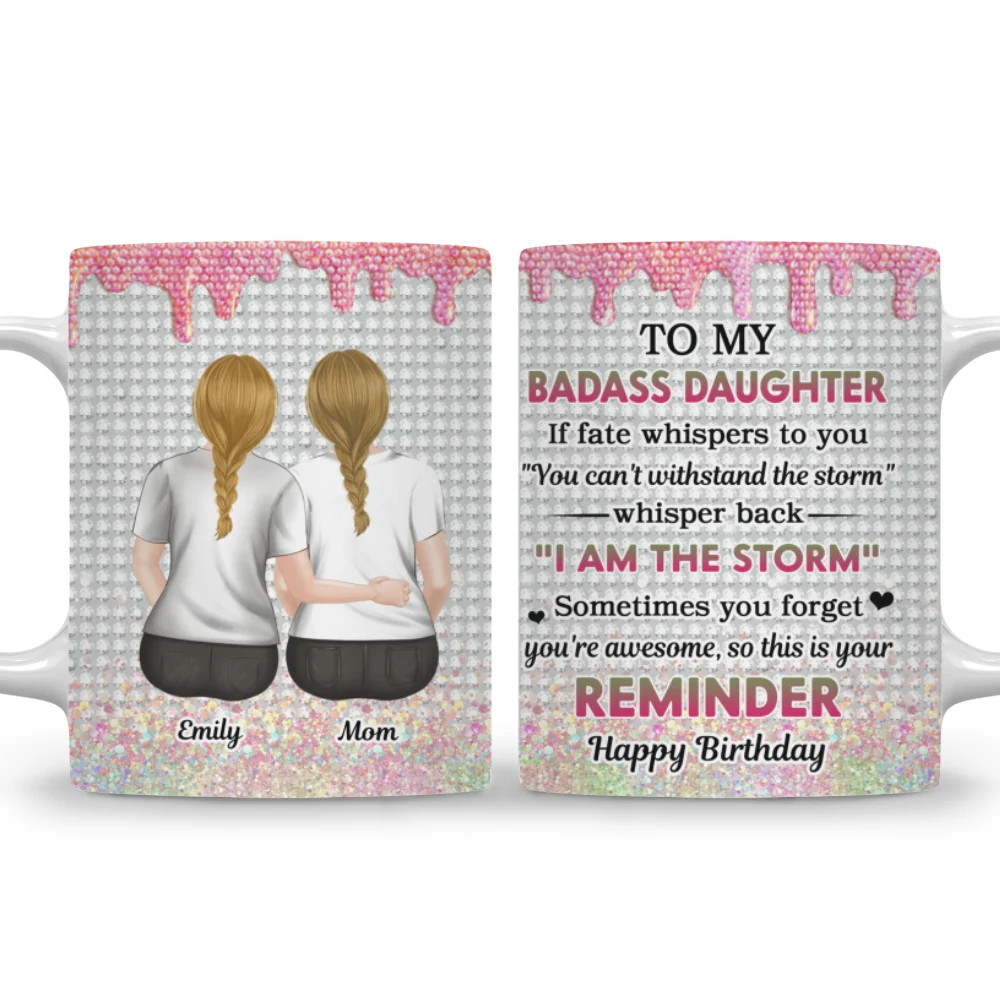 Warrior Granddaughter - Personalized Custom Coffee Mug - Image 8