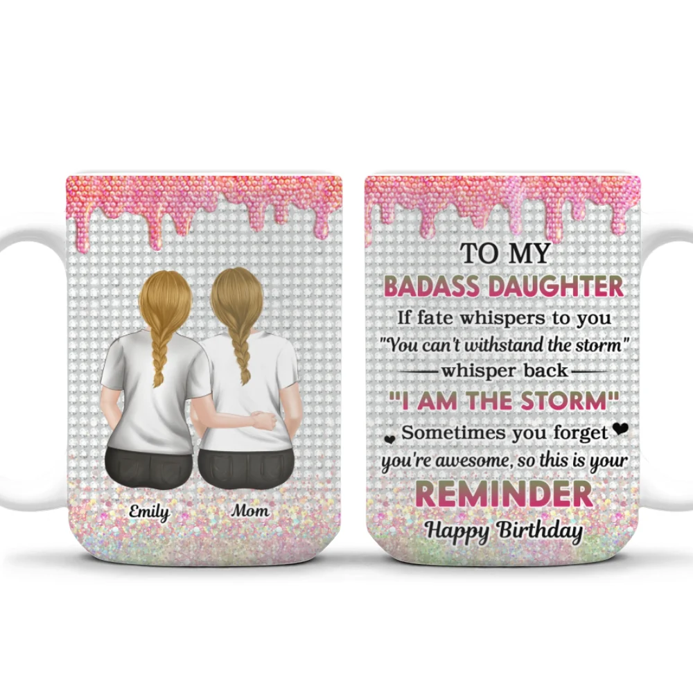 Warrior Granddaughter - Personalized Custom Coffee Mug - Image 9