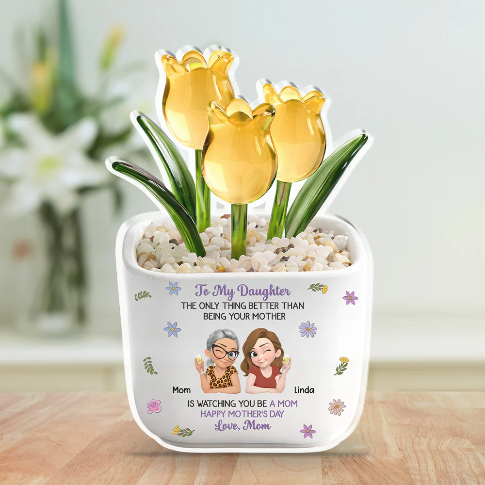 Watching Daughter Be A Mom - Personalized Custom Acrylic Plaque - Image 2