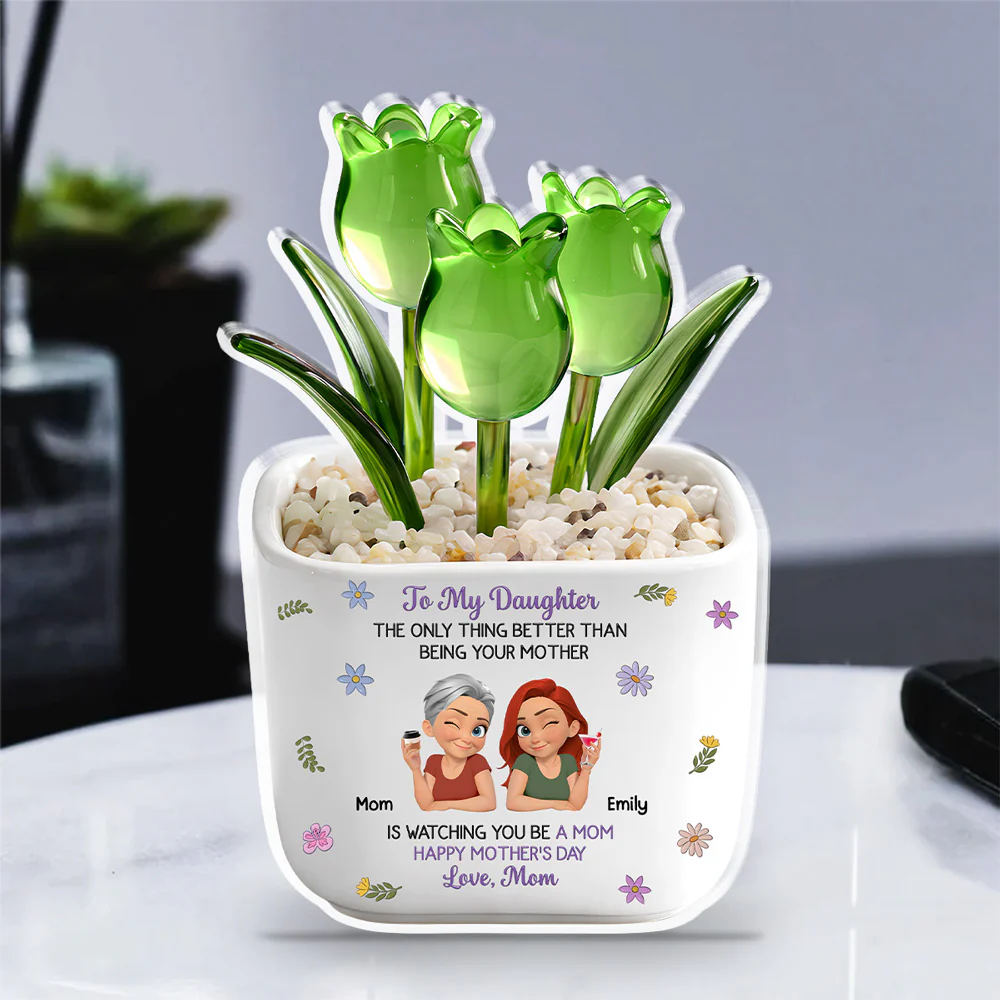 Watching Daughter Be A Mom - Personalized Custom Acrylic Plaque - Image 3