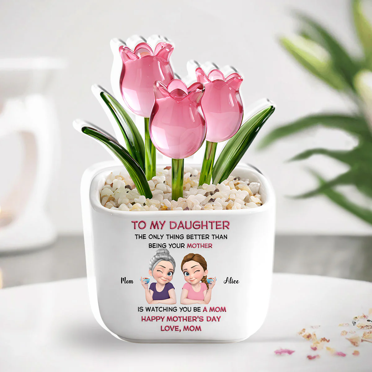 Watching Daughter Be A Mom - Personalized Custom Acrylic Plaque - Image 3