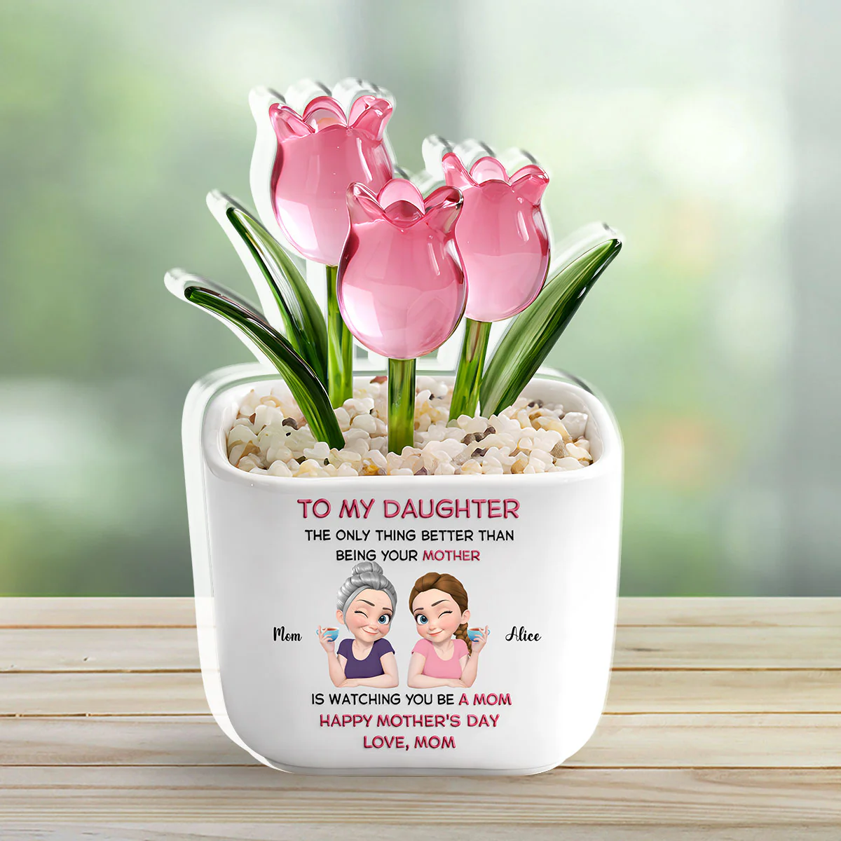 Watching Daughter Be A Mom - Personalized Custom Acrylic Plaque - Image 4
