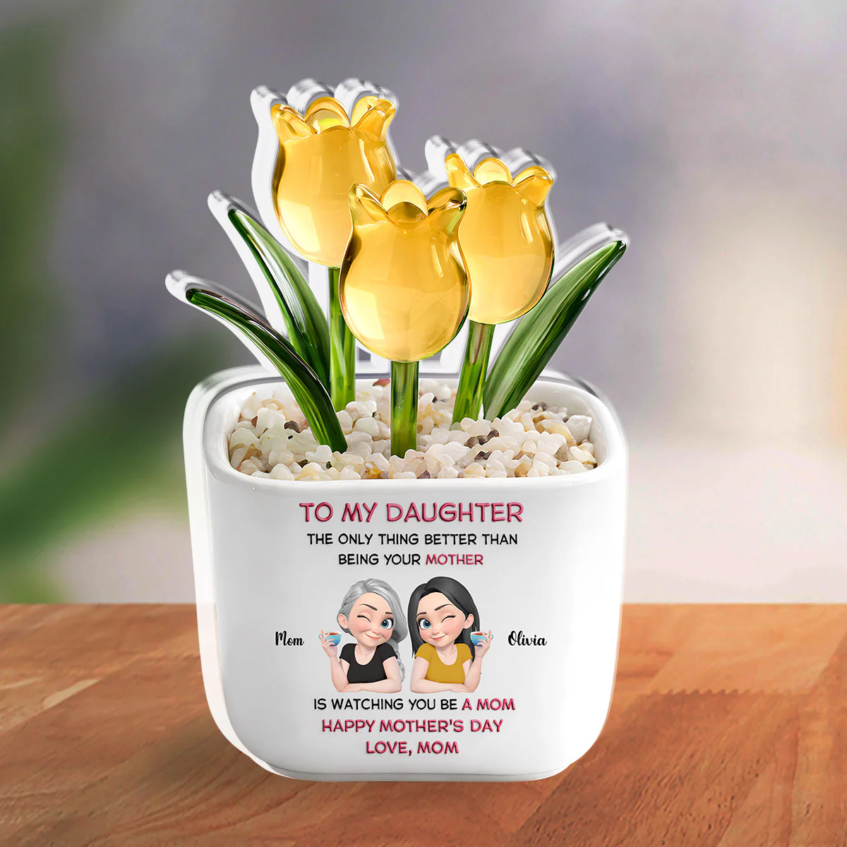 Watching Daughter Be A Mom - Personalized Custom Acrylic Plaque - Image 5