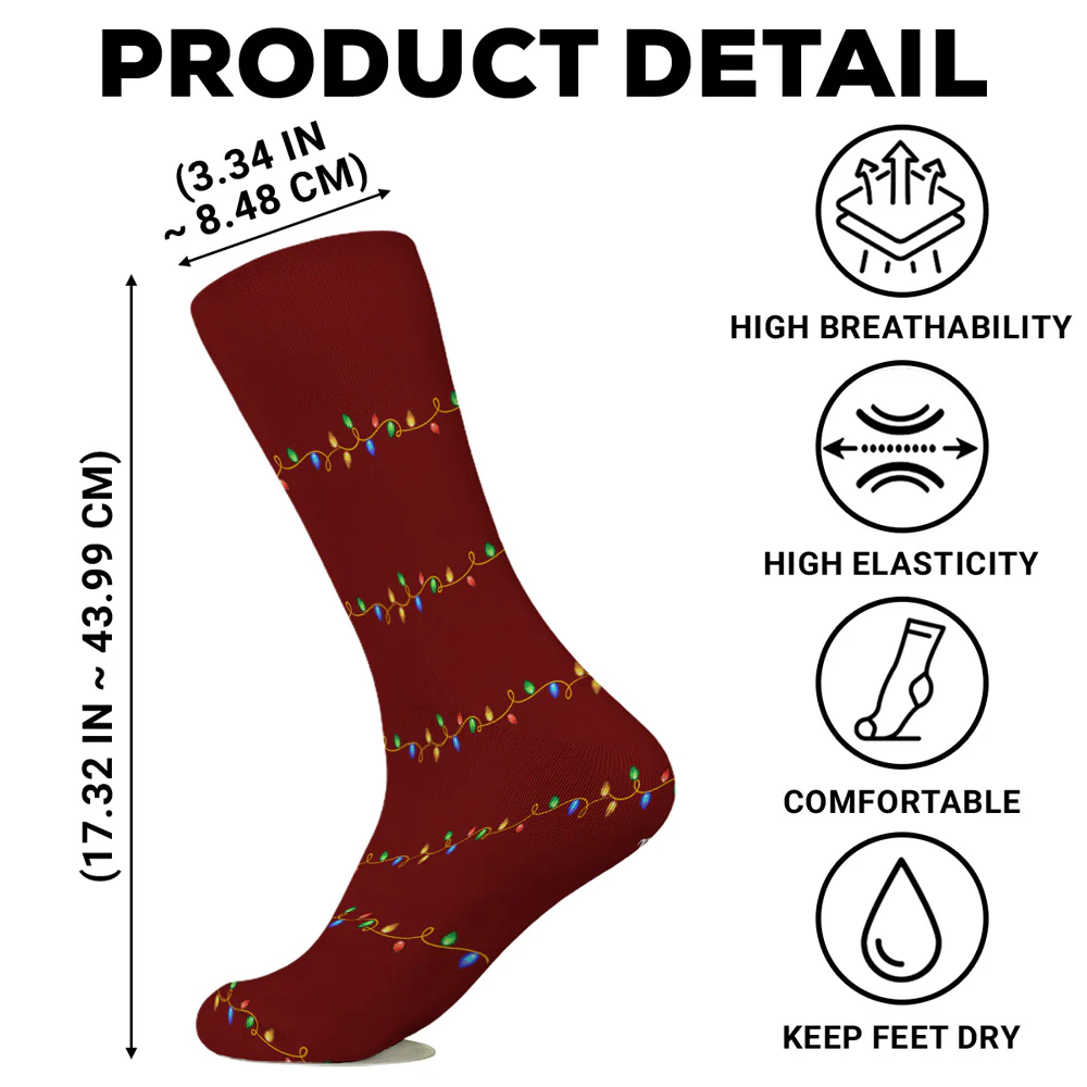 Watching Movies - Personalized Custom Crew Socks - Image 6