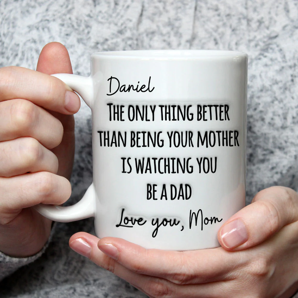 Watching My Son - Personalized Custom 3D Inflated Effect Mug - Image 2