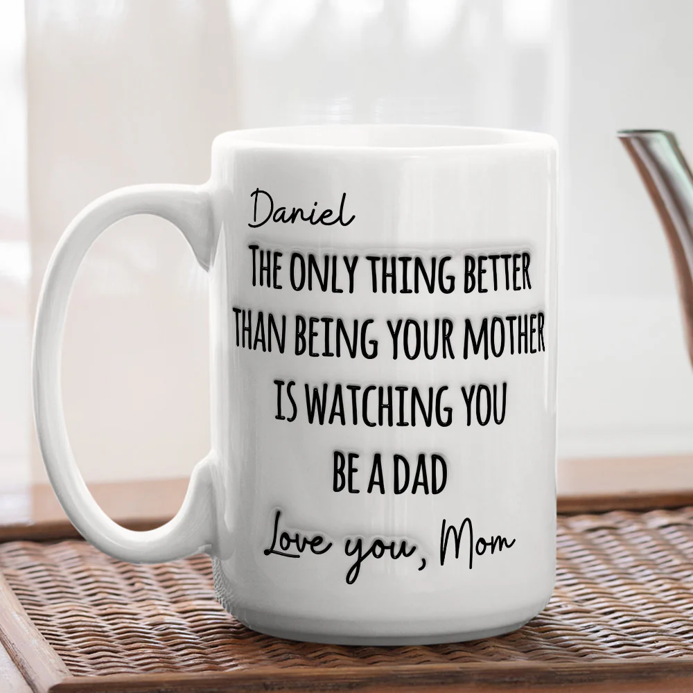 Watching My Son - Personalized Custom 3D Inflated Effect Mug - Image 4