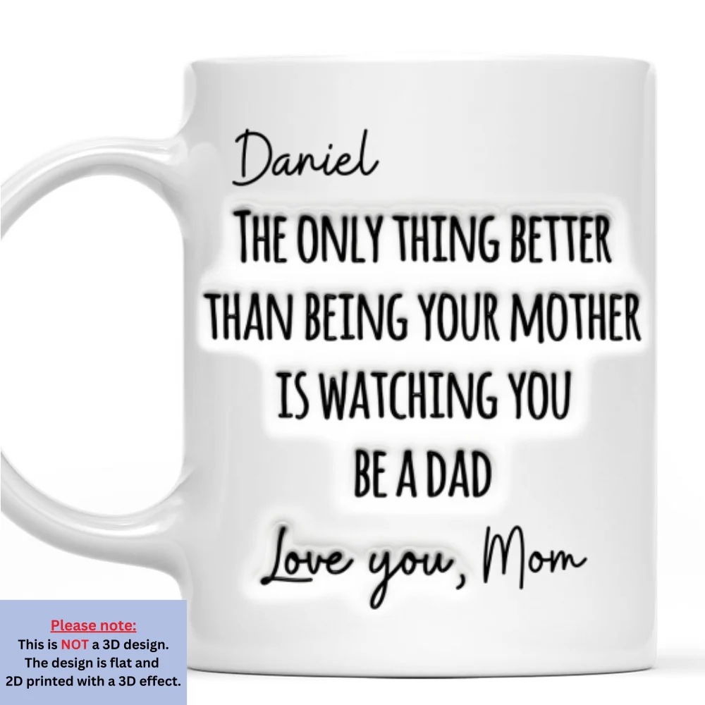 Watching My Son - Personalized Custom 3D Inflated Effect Mug - Image 7