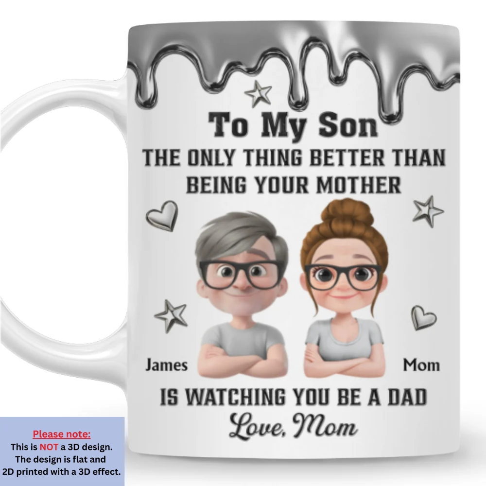 Watching Son Be A Dad - Personalized Custom Coffee Mug - Image 8