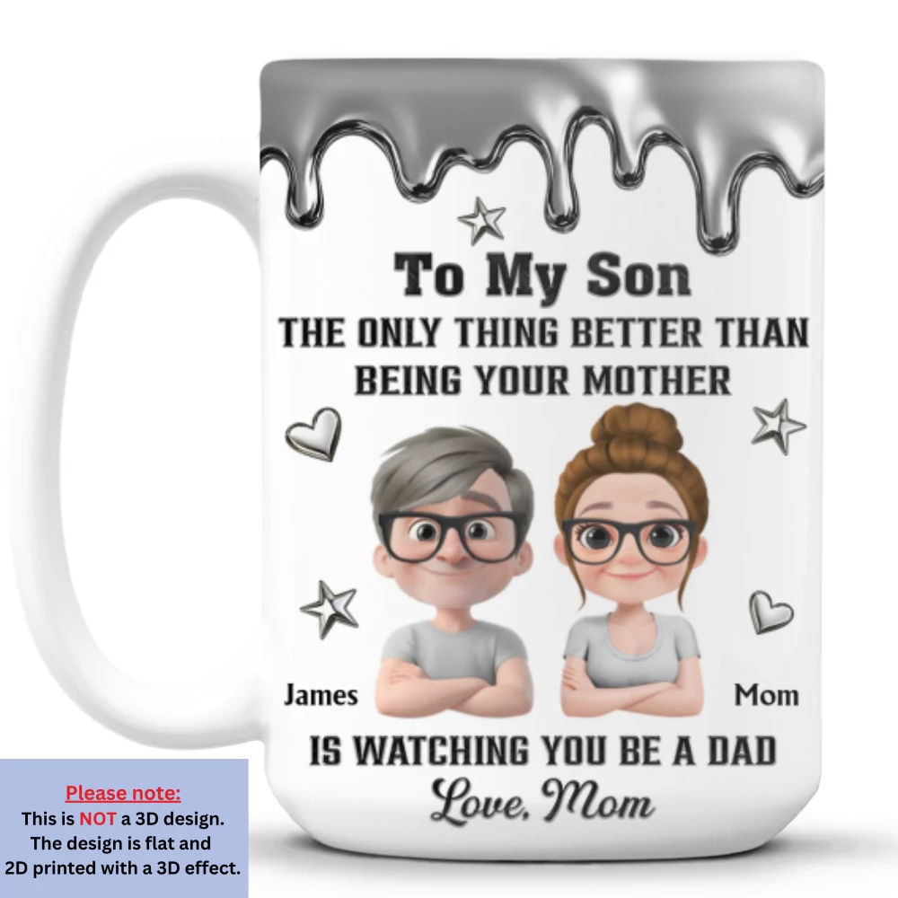 Watching Son Be A Dad - Personalized Custom Coffee Mug - Image 9