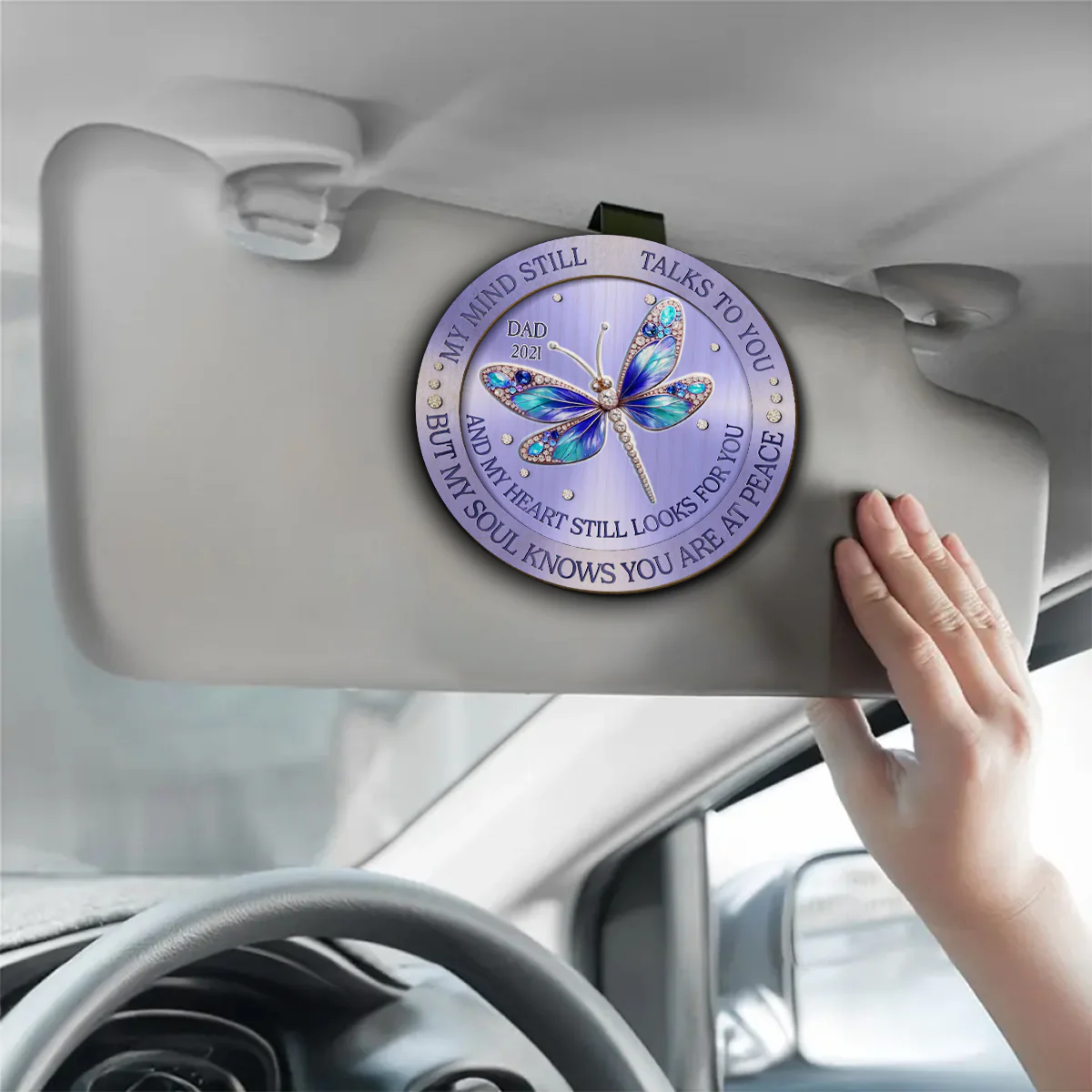 Watching Us From Heaven - Personalized Custom Car Visor Clip - Image 3