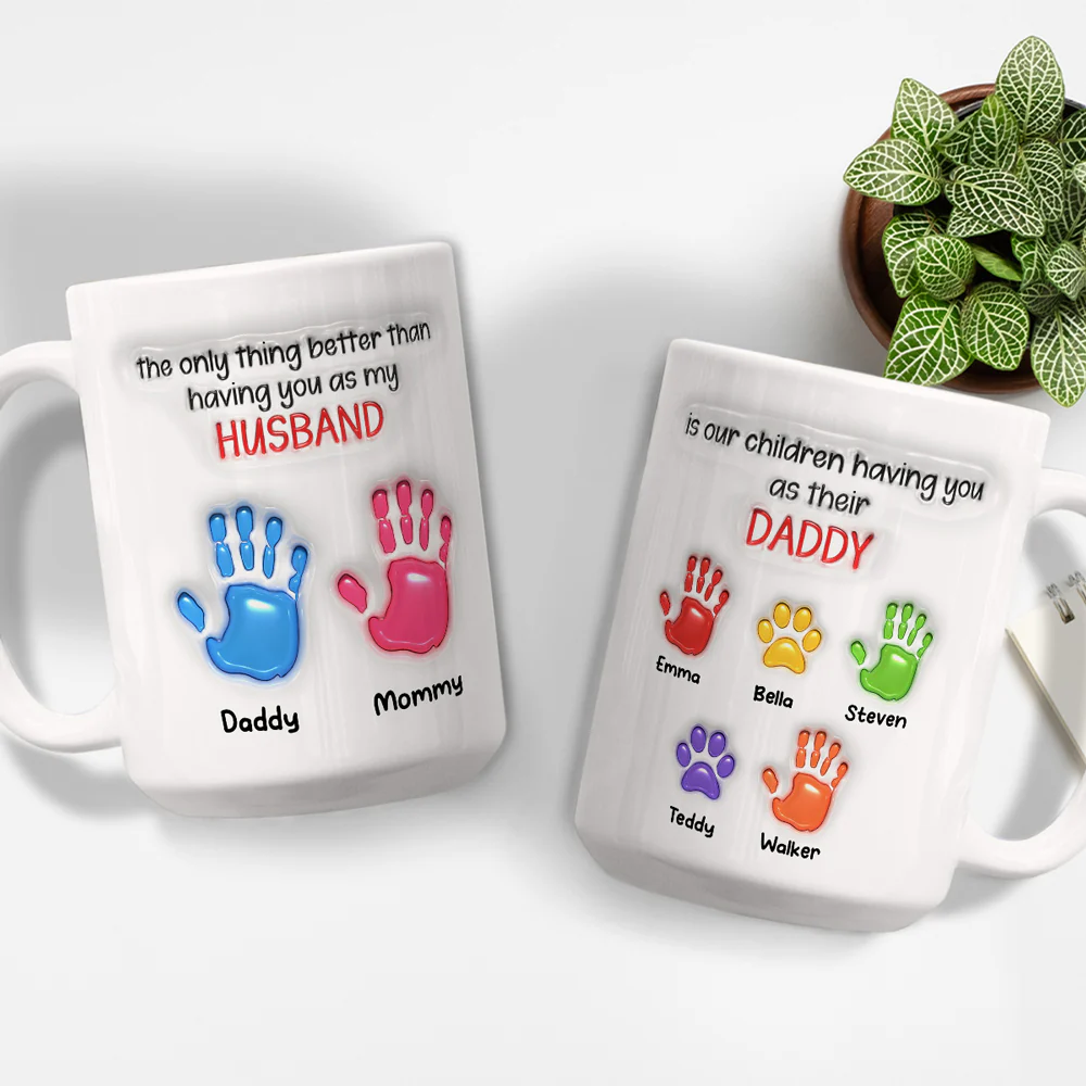 Watching You Be A Dad Husband - Personalized Custom 3D Inflated Effect Mug - Image 5
