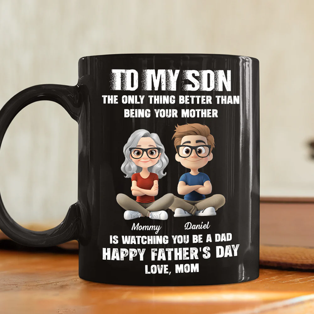 Watching You Be A Daddy - Personalized Custom Coffee Mug - Image 3