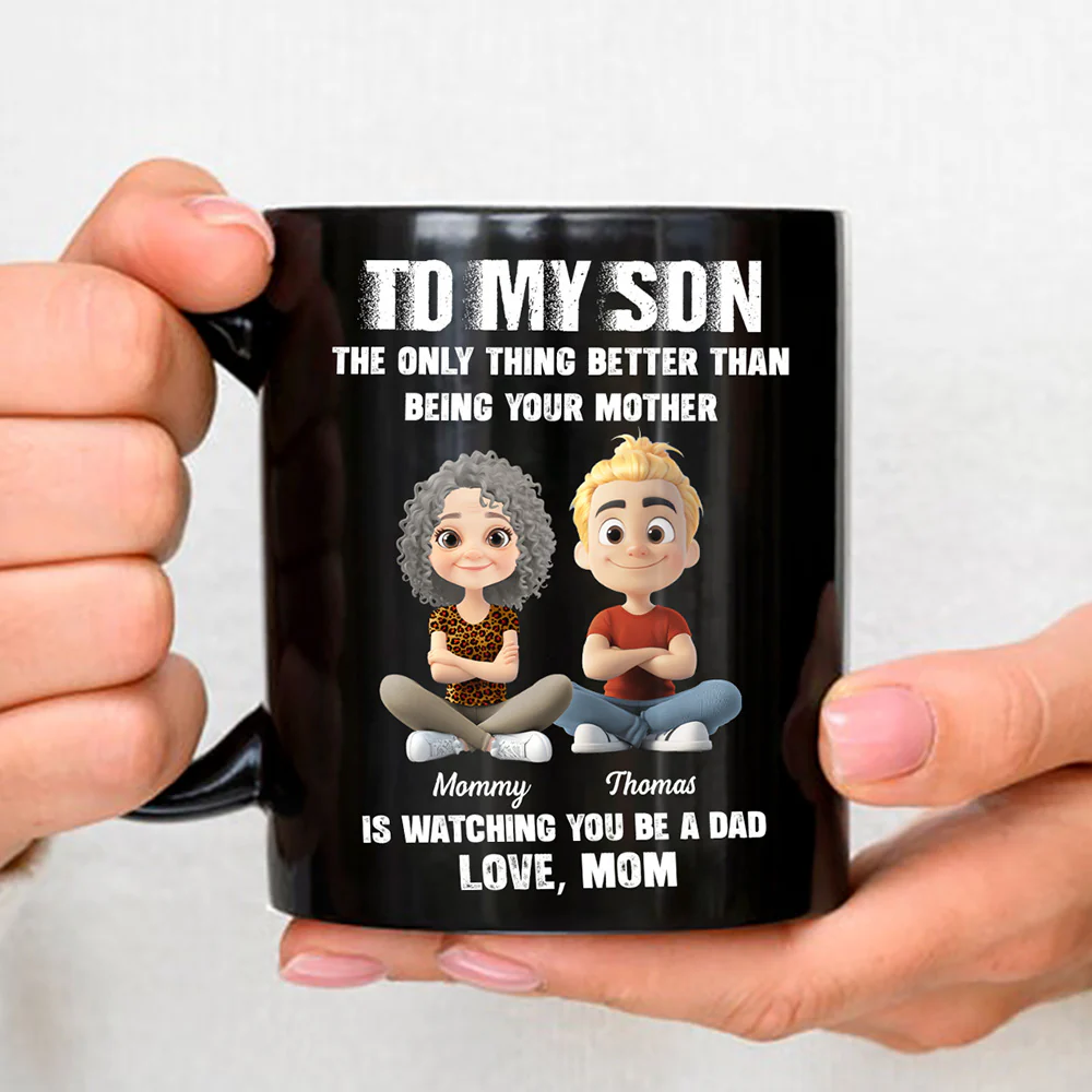 Watching You Be A Daddy - Personalized Custom Coffee Mug - Image 4