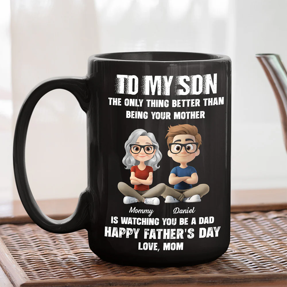 Watching You Be A Daddy - Personalized Custom Coffee Mug - Image 5