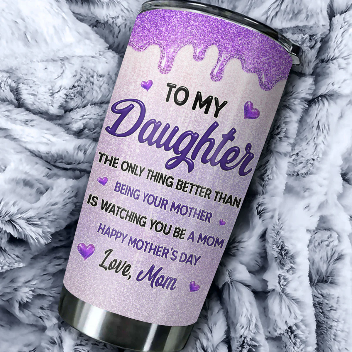 Watching You Be A Mom My Daughter - Personalized Custom 3D Effect Tumbler - Image 2