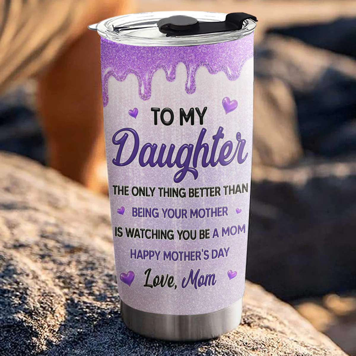 Watching You Be A Mom My Daughter - Personalized Custom 3D Effect Tumbler - Image 6