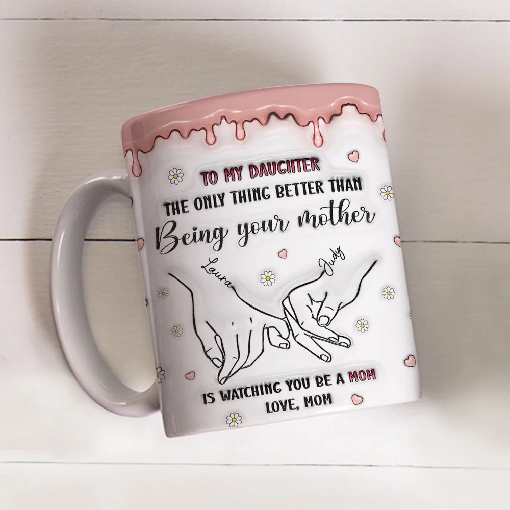 Watching You Be A Mom - Personalized Custom 3D Inflated Effect Mug - Image 3