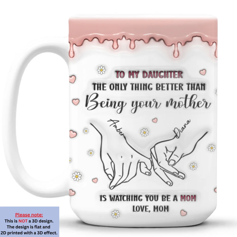 Watching You Be A Mom - Personalized Custom 3D Inflated Effect Mug - Image 7