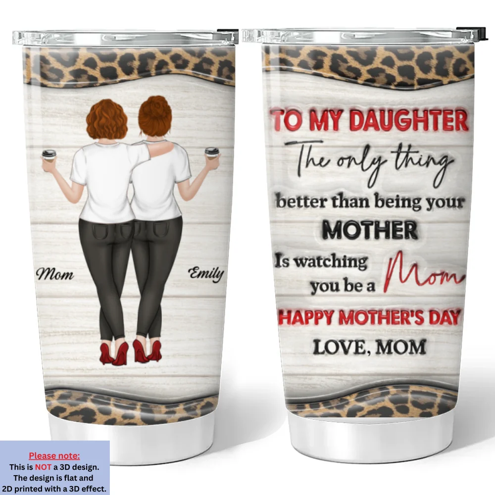 Watching You Be A Mom - Personalized Custom 3D Inflated Effect Tumbler - Image 6