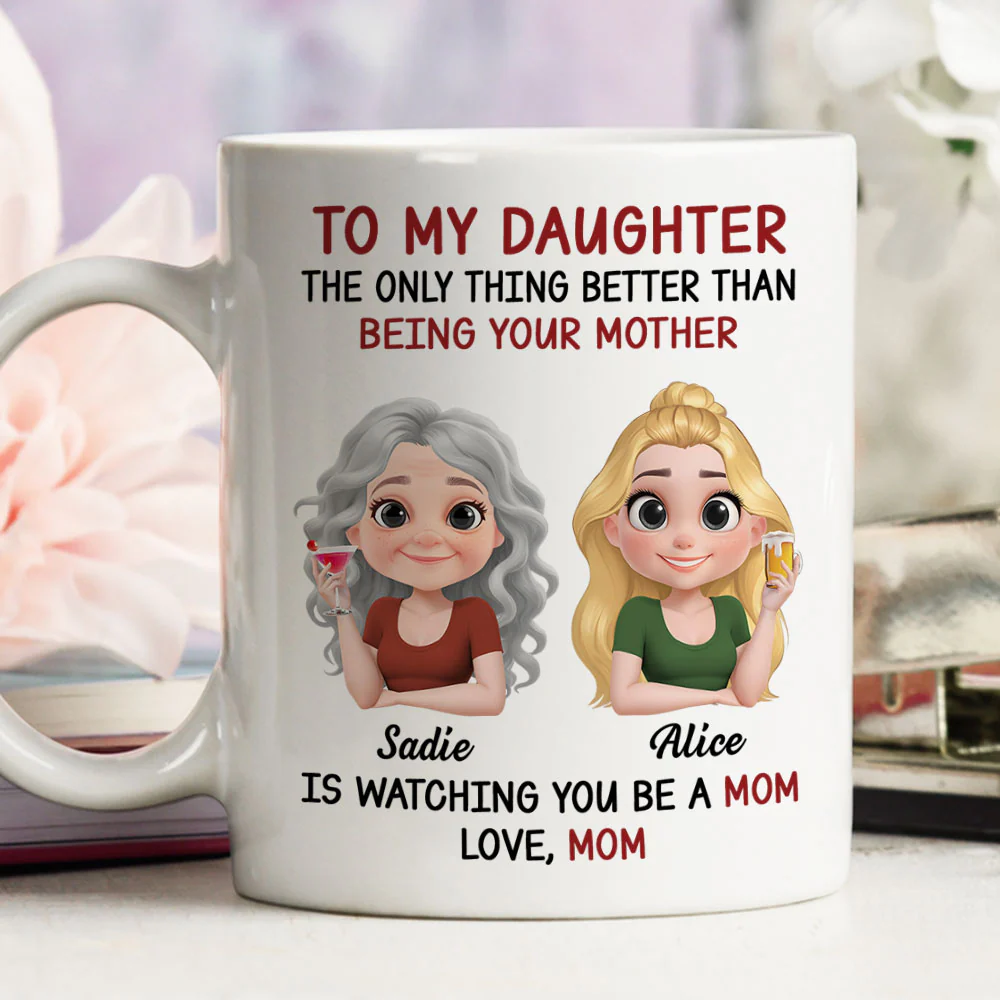 Watching You Be A Mom - Personalized Custom Coffee Mug - Image 3