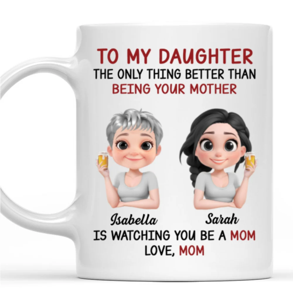 Watching You Be A Mom - Personalized Custom Coffee Mug - Image 7