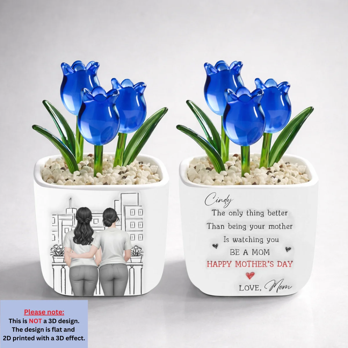 Watching You Be Caring Mom - Personalized Custom 3D Inflated Effect Glass Everlasting Tulips - Image 6